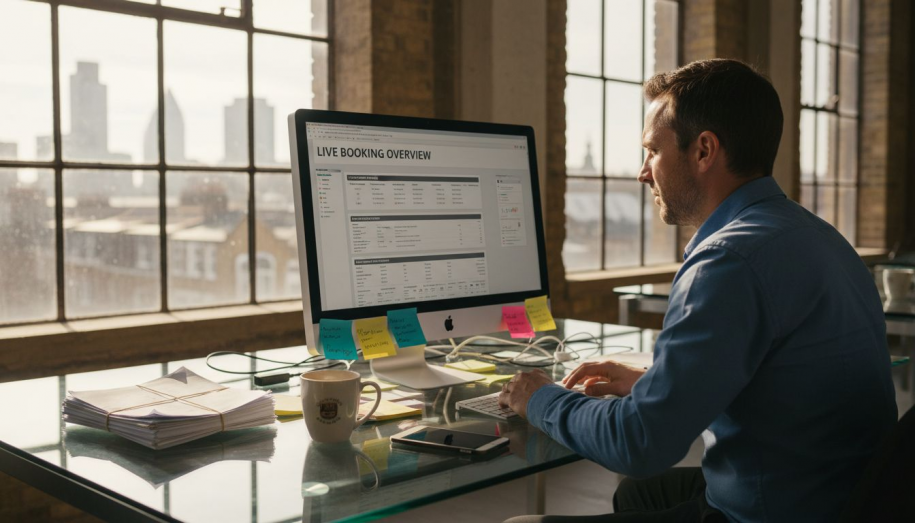 Property manager using real-time booking dashboard