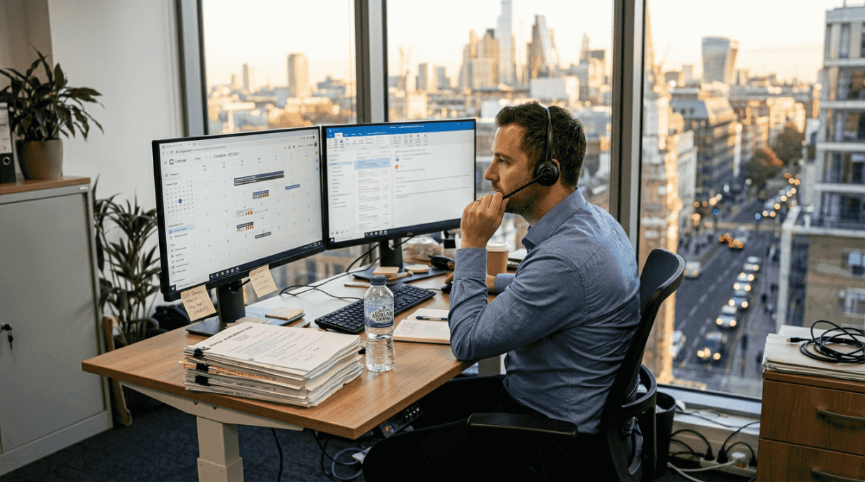 Property manager coordinating rentals via API integration