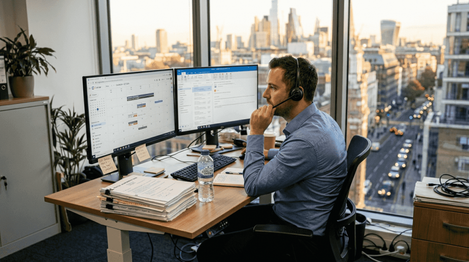 Property manager coordinating rentals via API integration