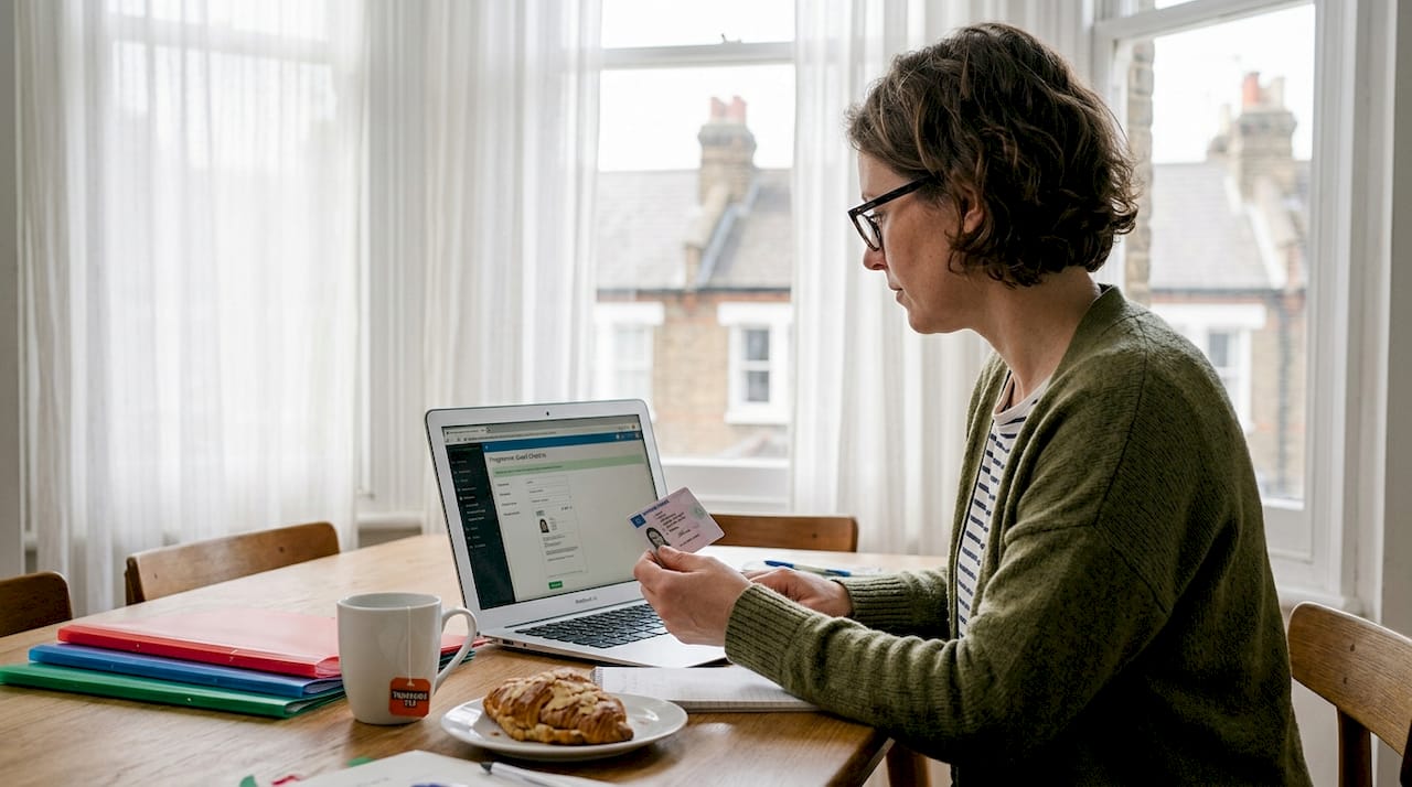 Property manager digitally registering guest information