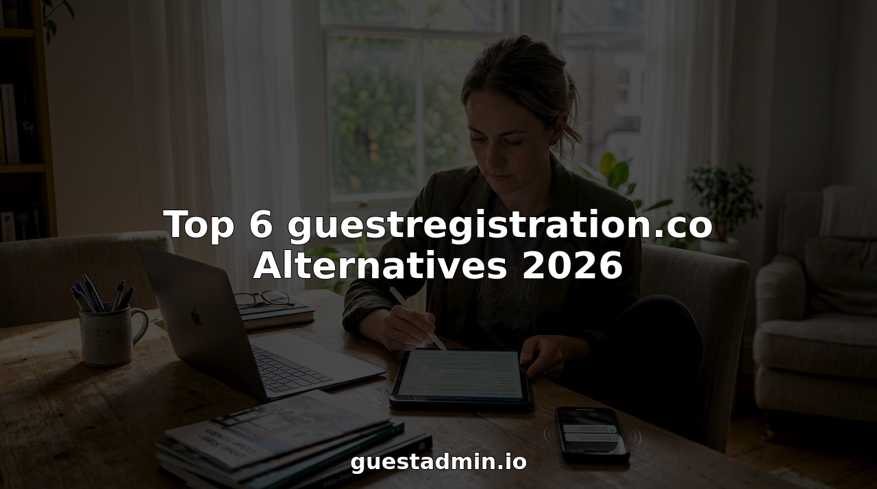 Property manager checks digital guest registration