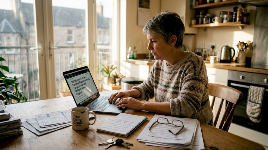 Property owner registering short-term rental online