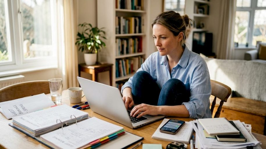 Property manager syncing booking data at home