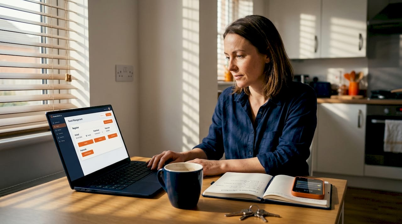 Property manager updating guest compliance data