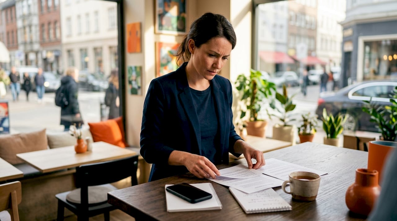 Property manager reviewing guest data policies